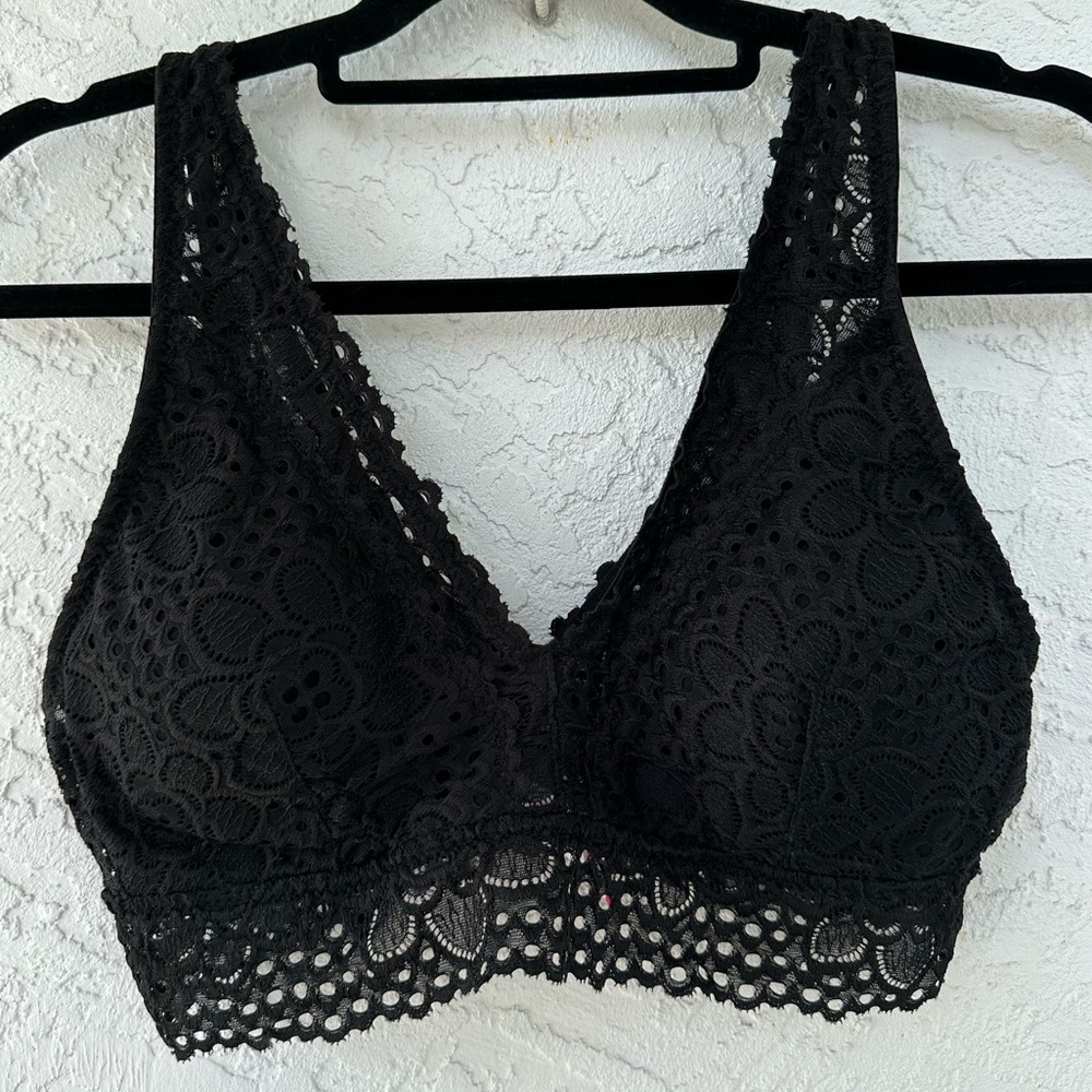 No Boundries Bralette Black Lace Large